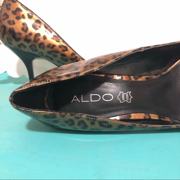 Aldo Pointed Toe Cheetah Heels, Size 7 - Picture 6 of 8